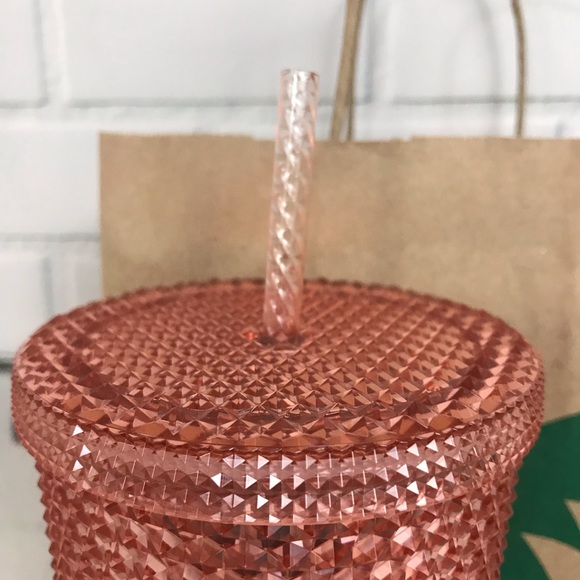 Starbucks rose pink studded spike tumbler cup - Picture 3 of 7